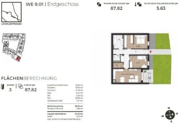 Grundriss WE 9.01