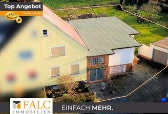 Doppelhaushälfte mit Anbau, Außenansicht