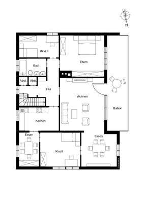 Grundriss Obergeschoss