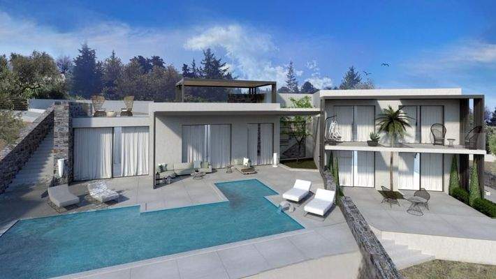 Kreta, Likotinarea: Hanggrundstück mit Meerblick und Villenbaugenehmigung zu verkaufen