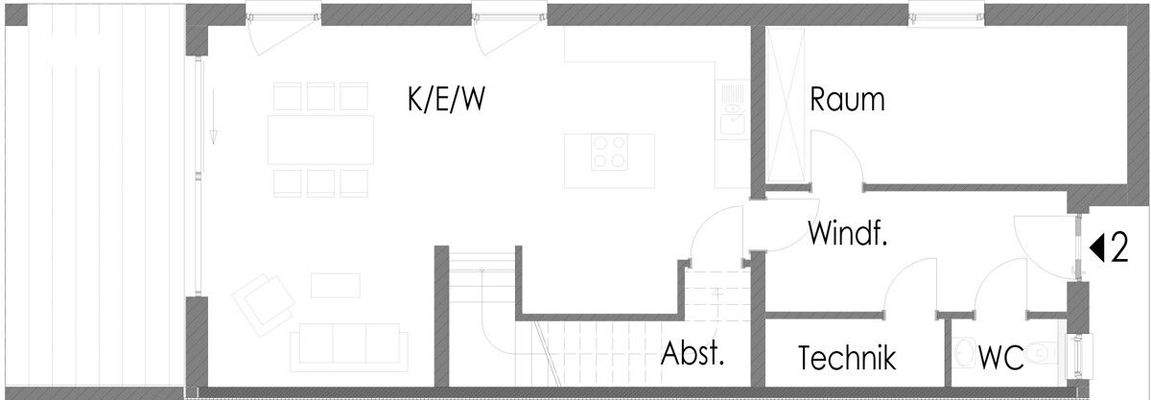 Grundriss-Vorschlag Erdgeschoss DHH2