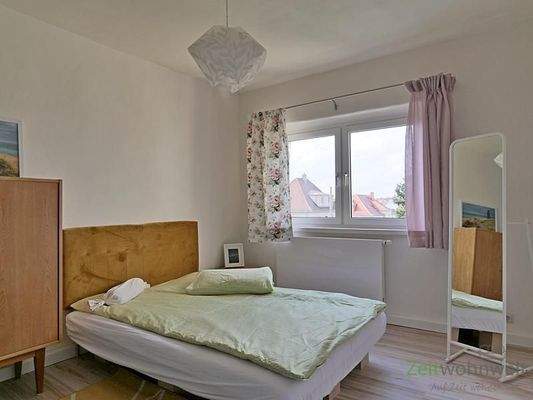 Blick ins Schlafzimmer