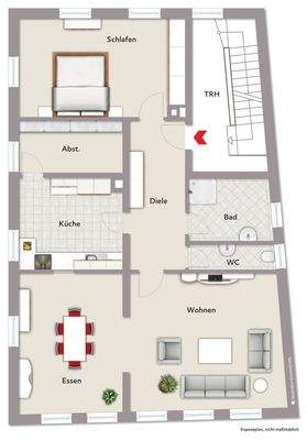 Grundriss der Wohnung