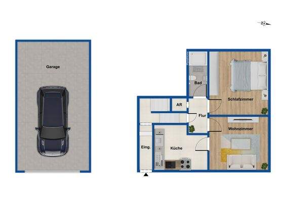 Grundriss Erdgeschoss - Garage