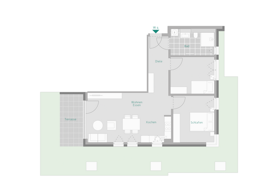 Grundriss Wohnung 4