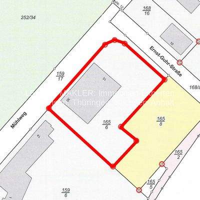 Liegenschaftskarte (markiert)