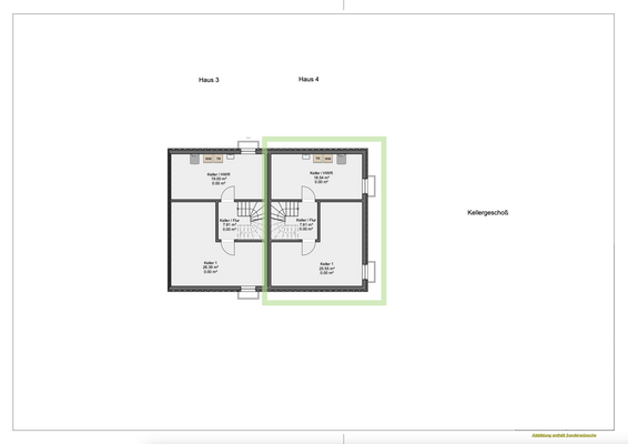 Grundriss Kellergeschoss (REH 4) 