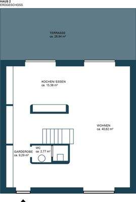 Genehmigte Planung Wohnscheune (EG)