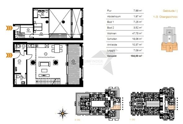 Grundriss und Lage WE12