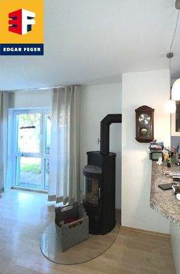 Schwedenofen im Wohn-Esszimmer