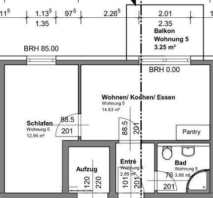 Grundriss zur Wohneinheit