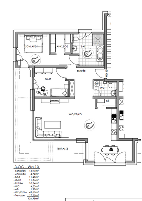 Grundriss Wohnung 10 Penthouse