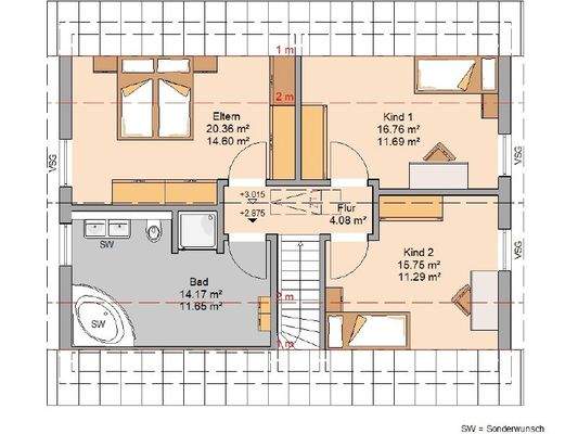 Grundriss Dachgeschoss