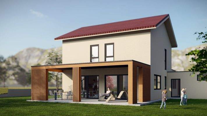 Visualisierung Haus lt. bewilligtem Einreichplan