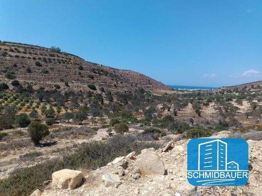 Kreta, Kalamaki: Grundstück mit herrlichem Meerblick und einer Vorbaugenehmigung für 4 Häuser zu verkaufen