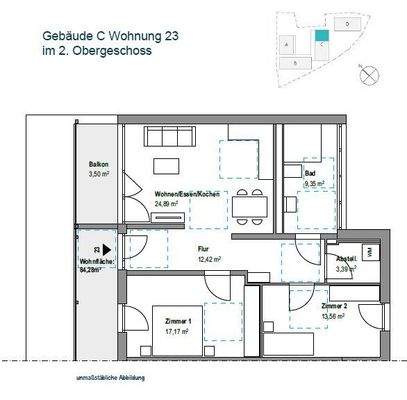 Grundriss Wohnung 23