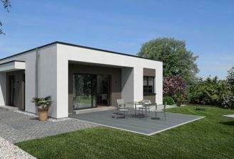 Modernes Architektur mit Flachdach