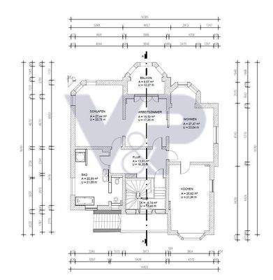 Grundriss EG bemaßt