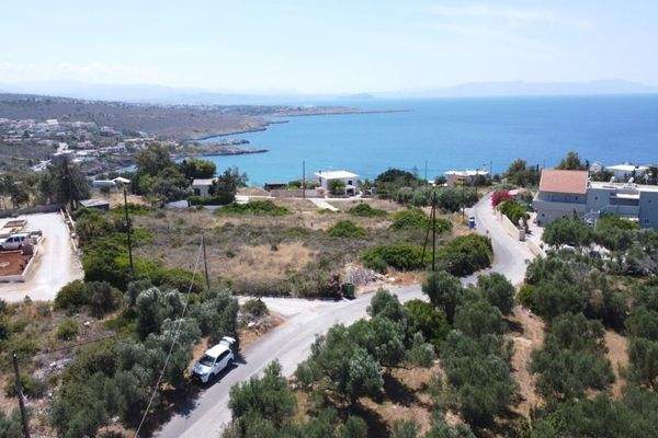 Kreta, Kalathas: Grundstück mit Meerblick in der Nähe des Strandes zu verkaufen
