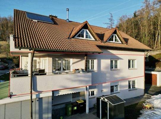 Luftaufnahme eingezeichnet