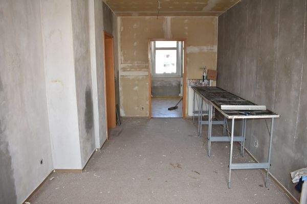 Wohnung während der Modernisierung