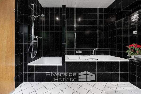 Tageslicht-Badezimmer EG - linker Hauseingang 