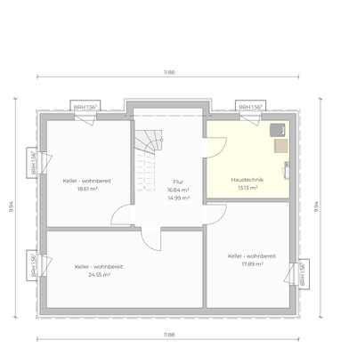 Grundriss Keller