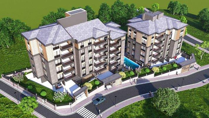 3-Bedroom Flats with Communal Pool in Mudanya Güzelyalı