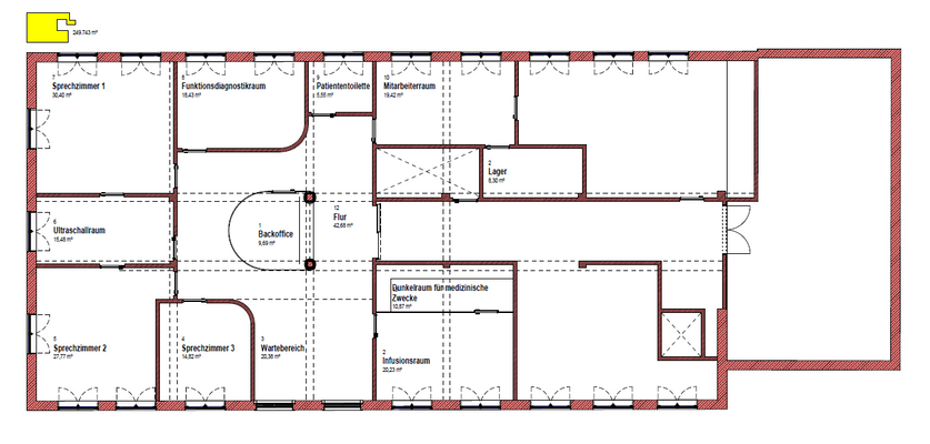 Beispiel Grundriss Praxis