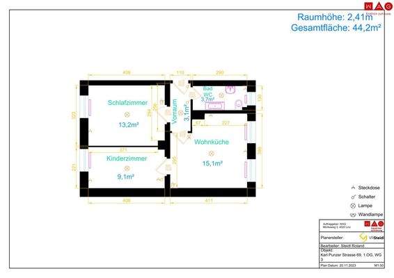 Wohnungsplan (VOR Sanierung)