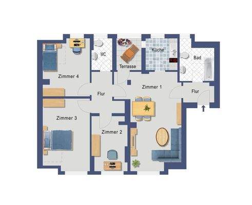 Gestalteter Grundriss