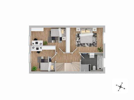 1.OG Grundriss Haus 1