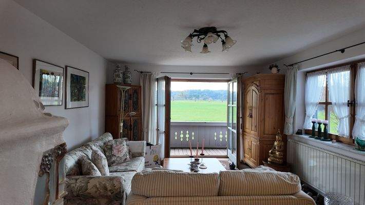 Blick vom Wohnen ins Grüne