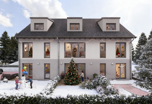 Weihnachtliche Außenansicht