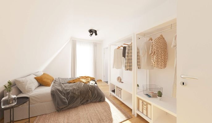 Helles und komfortables Schlafzimmer