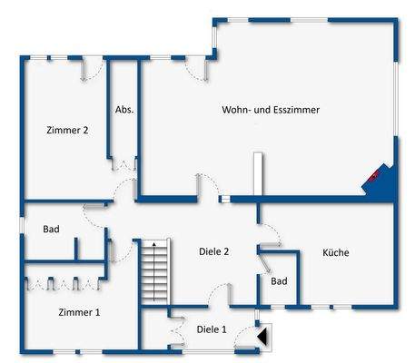 Grundrissskizze Erdgeschoss