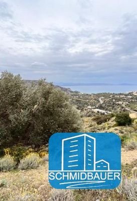 Kreta, Agia Galini: Grundstück mit Panoramablick auf das Meer zu verkaufen