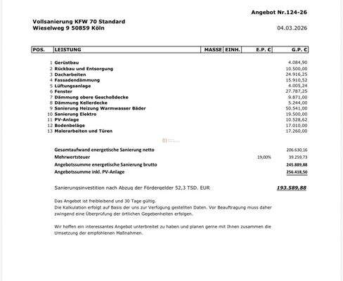 Angebot 1 Schlaumeier GmbH