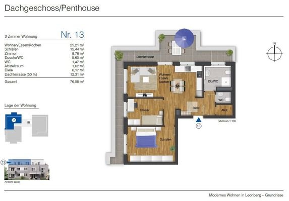 Grundriss Wohnung 13