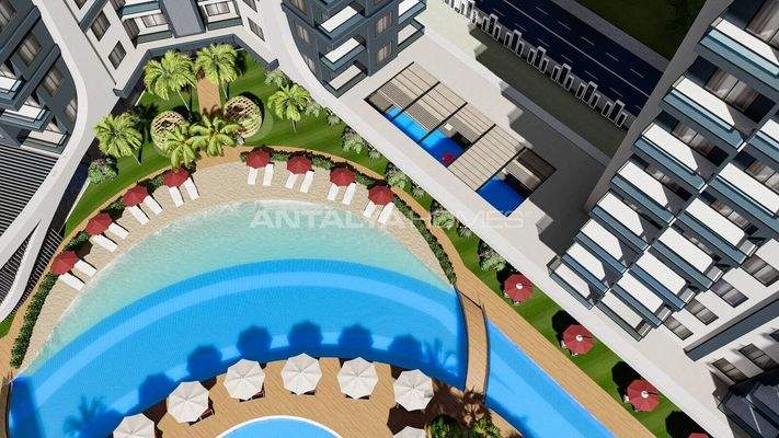 Stylish Flats in an Extensive Project in Alanya Avsallar