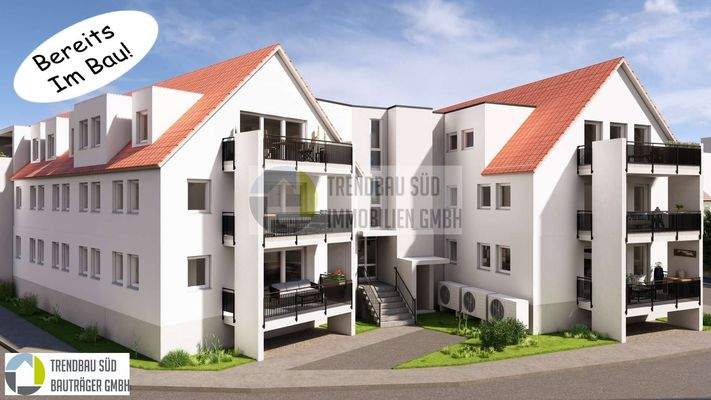 MFH, Ersingen_Visualisierung_Eingangsansicht_Vermerk Bereits im Bau