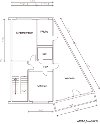 Grundriß des Mietobjektes: Mannheimer Straße 72