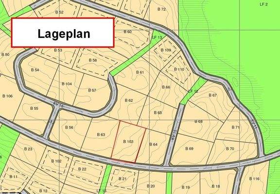 Lageplan Grundstück B103