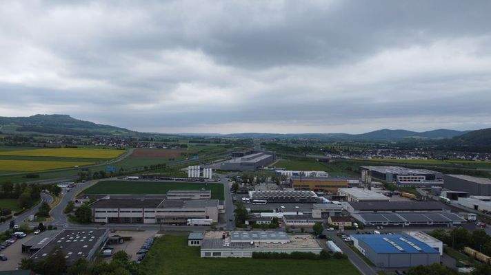 Drohnenaufnahme Autobahnzufahrt