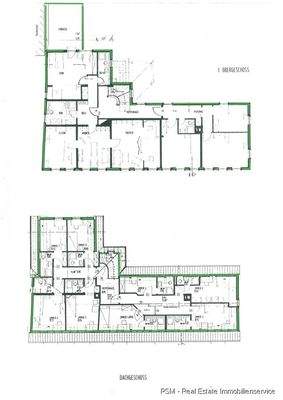 Grundriss Hotel  1.OG und DG