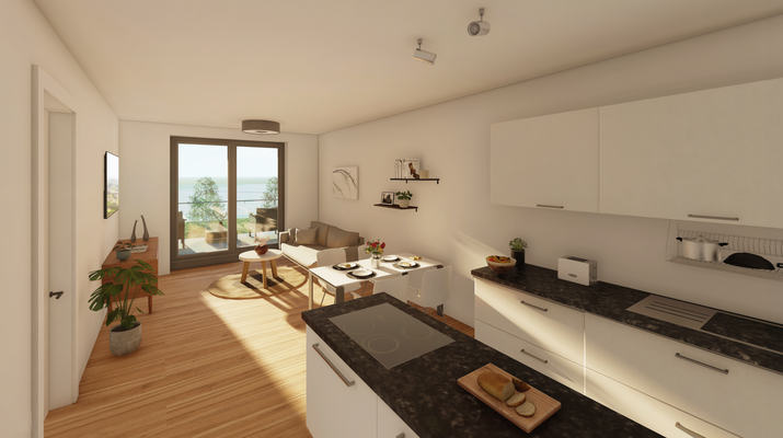 NEUBAUPROJEKT - Visualisierung 2-Zimmer Wohnung