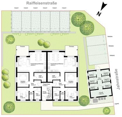 Lage auf dem Grundstück