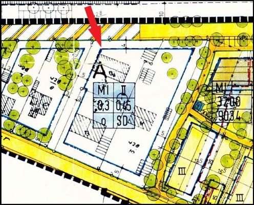 Ausschnitt Bebauungsplan