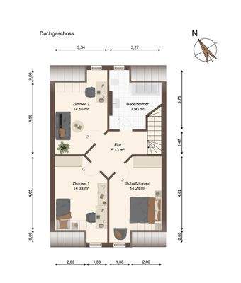 Grundriss Dachgeschoss