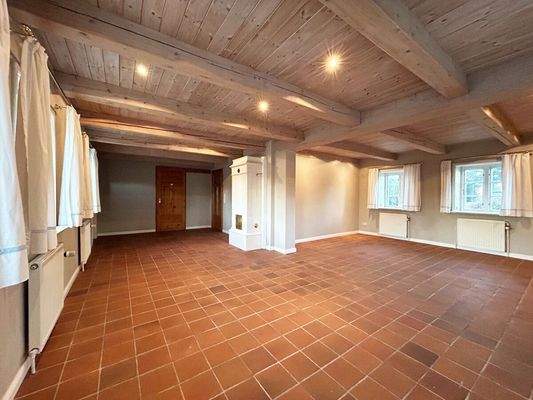 Reetdachhaus - Wohn/-Esszimmer Hauptw.